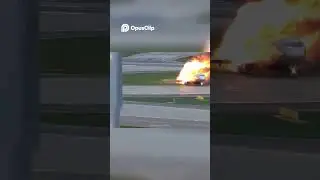 Airplane Fire Compilation Whoa Moments on Ocean Runway #shorts #epic #funny #fyp  #plane #caught