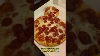 You MUST get a Mickey Pizza in Disneyland Paris! #pizza #yummyfood #disney #paris