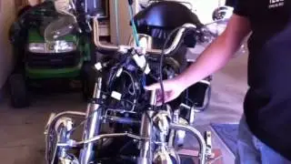Install of Drop In Fork Lowering Kit on Road King Part 1
