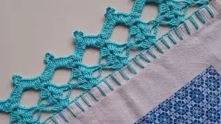 Bico de croche em pano de prato #844