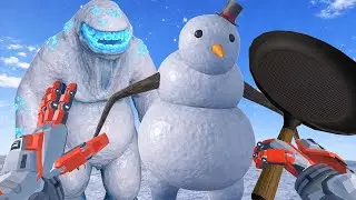 雪人出現了！它是陪我過新年嗎？-Kaiju Battle Simulator VR