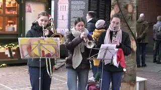 Jingle Bells - Weihnachtslieder (Posaune,Trompete,Klarinette)vor der Marktkirche Hannover 20.12.2025
