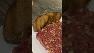 Тартар из говядины/Beef tartar #recipes #beef #shot