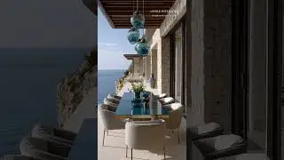 Mallorca Cliffside Deep Teal Mediterranean Villa Design by Aspire Interiors