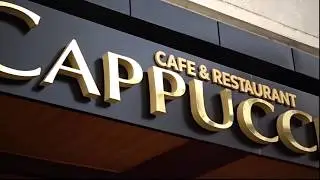 Réalisation comptoir Café & Restaurant -CAPPUCCINO- à kénitra en matière solide surface partie 1 .