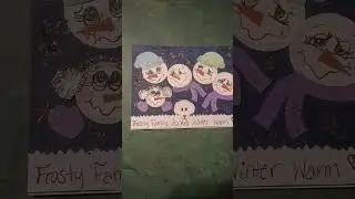 My SnowFamily from Season'sGreetingsHolidayCardMakingEvent #cardmaking #cardmakingfun #snowmancraft