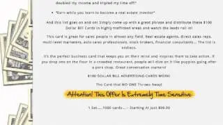 The 100 Dollar Bills Drop Cards Are A Great Marketing Tool