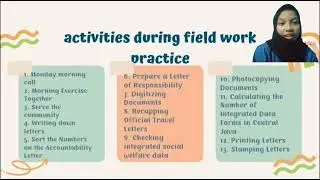 field work practice report