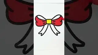 Coloring a bow  #coloring #coloringbook #painting #shortvideo
