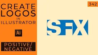 Positive Negative Shape Lettermark logo in Illustrator