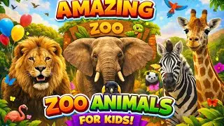 Amazing Zoo Animals for Kids 🦁 | Learn Animal Names & Sounds | Fun Educational Videos #animalnames