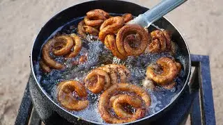 Deep Fried Chitterlings Recipe | Crispy Chitlins Cooking in Village