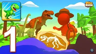 Dino Rush: Build Kingdom - Gameplay Walkthrough Part 1 - Dinosaur Park Adventure (iOS, Android)