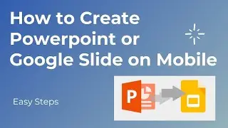 How to Create Google Slide on mobile phone and share in easy steps.