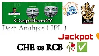 CHE vs RCB Dream11 Team Deep Analysis. Mini GL + SL Focus 💯 💪