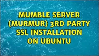 Mumble Server (Murmur) 3rd Party SSL Installation on Ubuntu