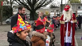 Blije kinderen &eacute;n coronamaatregelen bij Sintbezoek op school [RTV Utrecht]