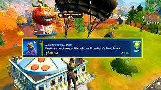 Where to destroy structures at Pizza Pit or Pizza Petes Food Truck - Fortnite Primal Season 6