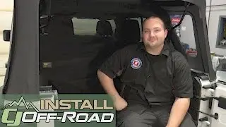 Jeep Wrangler JK Rugged Ridge Cargo Curtain C2 Rear Seat Divider 4-Door 2007-2018 Installation
