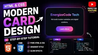 How to Create a Modern Card with HTML & CSS | Step-by-Step Tutorial