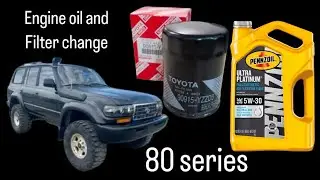 80 Series Land Cruiser: engine oil and filter change