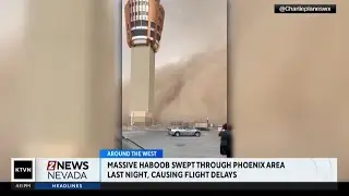 Massive dust storm at Phoenix airport