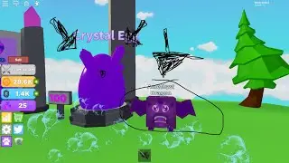 Getting the Egg in the top of CRYSTALS WARLORD [Boss fighting Simulator] [Roblox]