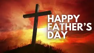HAPPY FATHER'S DAY - Red Sunset Cross Series - Church Motion Background/ Loop - No Copyright