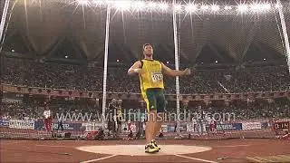 Benn Harradine wins gold medal in discus throw