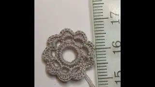 8 цветок с плотными лепестками из тонкой пряжи / flower with dense petals made of fine yarn