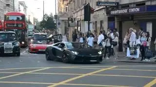 LOUD Lamborghini Aventador LP700-4 in London (Acceleration)