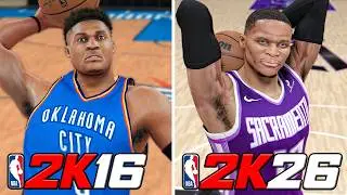 Dunking With Russell Westbrook In Every NBA 2K