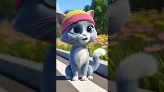 Naughty Cat vs Flying Cap 😂 | Funny Cartoon Cat Shorts 🐱✨#viral #shorts #youtubeshorts #funny #cat