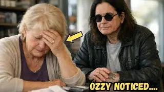 ELDERLY WOMAN HUMILIATED AT A BANK &mdash; STAFF GO SILENT WHEN OZZY OSBORNE STEPS IN AND TAKES CHARGE .