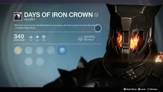 Destiny Full Days of Iron Armor Set (Titan) | Rise of Iron