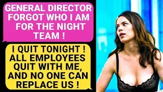 General Director Forgot Who I Am For A Team! I Quit! ALL Employees Quit & No One Can Replace Us r/EP