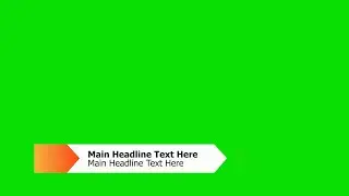 News Lower Third With Green Screen