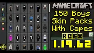 150 Boys Skin Packs With Capes For Minecraft 1.19.62 (Mobile and PC)