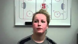 Sophomore Jessica Sorensen Comments on Win over Wayne State - Syracuse Ice Hockey