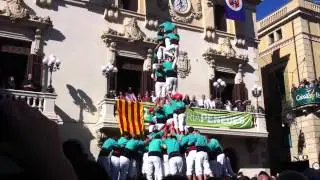 2 de 9 amb folre carregat dels Castellers de Vilafranca