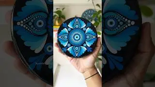 Day 3 Dark blue evil eye  🧿 #Shorts #Trending #Mandala #DotMandala #EvilEye #EvilEyeMandala ￼