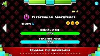 Electroman Adventures 100% - All Coins | Geometry Dash