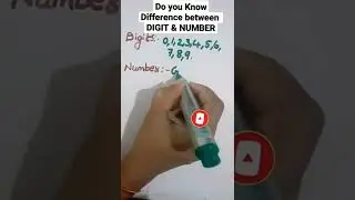 ll Do you know the  Difference between DIGIT & NUMBER ll DIGIT & NUMBER ll #shorts