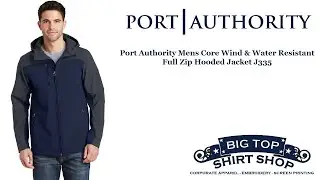 Port Authority Mens Core Wind & Water Resistant Full Zip Hooded Jacket J335