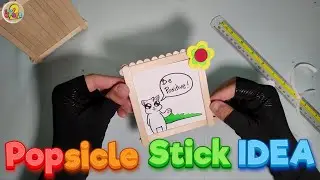 DIY POPSICLE FRAME | Popsicle Stick Ideas | Fun2craft | School Craft Ideas | Fun School Project