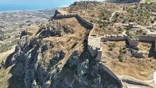 Acrocorinth (castle) in Ancient Corinth, Greece