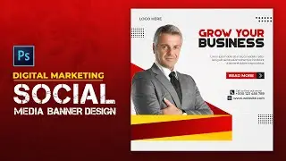 Business Promotion Social Media Banner Design For Freepik | Adobe Photoshop Tutorial