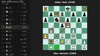 Siciliana-Variante-Sveshnikov: Milan Matulovic (2460) vs Zlatko Klaric (2440)