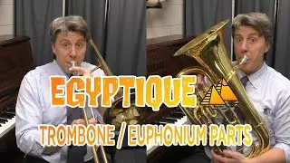 Egyptique 1 - TROMBONE EUPHONIUM Practice video - play along