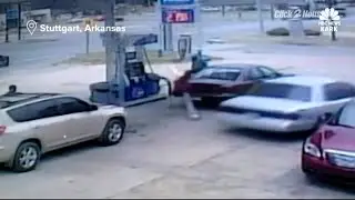 Cigarette gas pump explosion